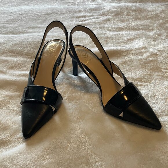 Vince Camuto Black Slingback Heels 8.5M - Picture 1 of 7